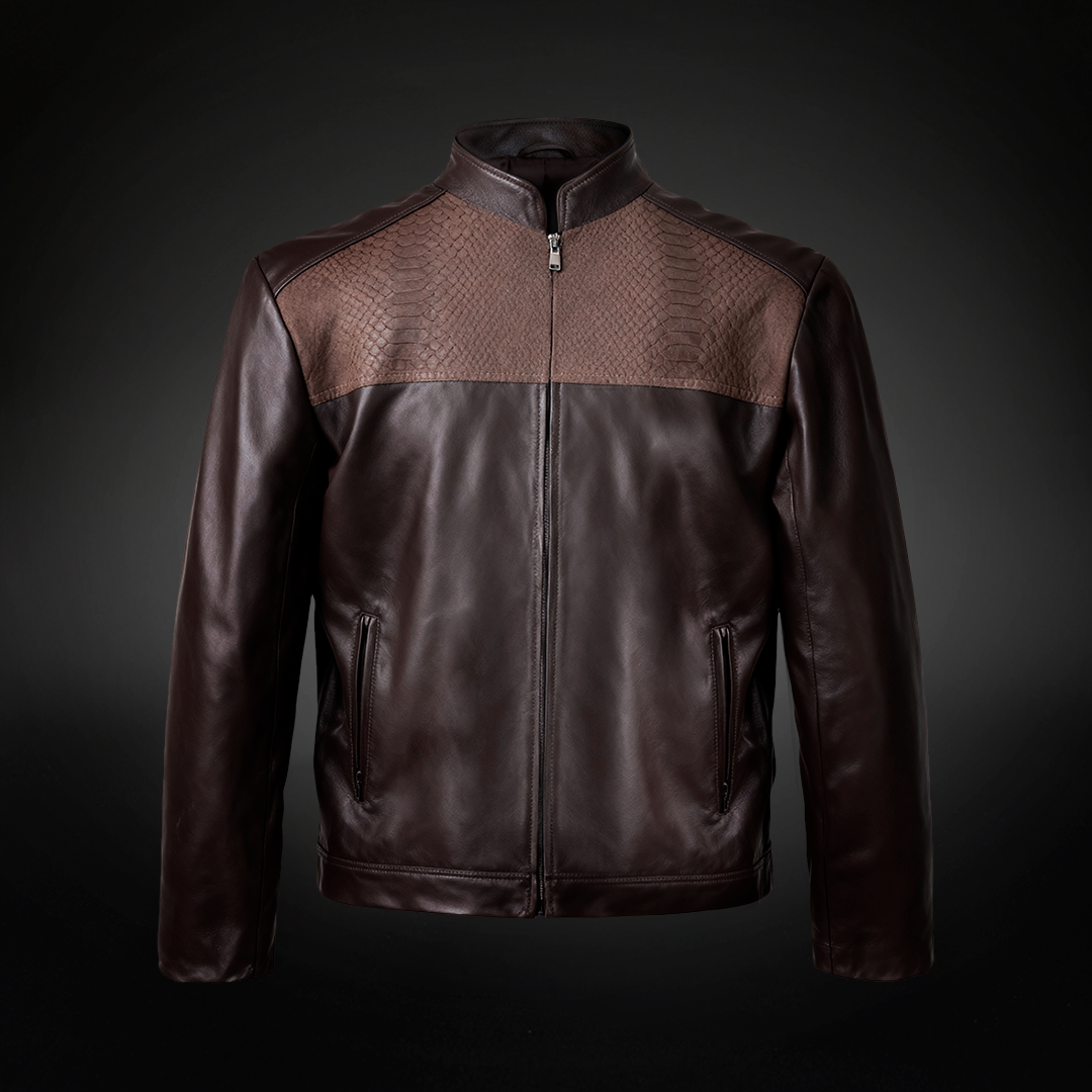 Chamarra Monclova Piel de Pitón/Borrego AL912