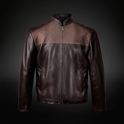 Chamarra Monclova Piel de Pitón/Borrego AL912