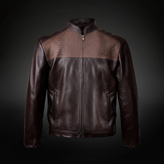 Chamarra Monclova Piel de Pitón/Borrego AL912