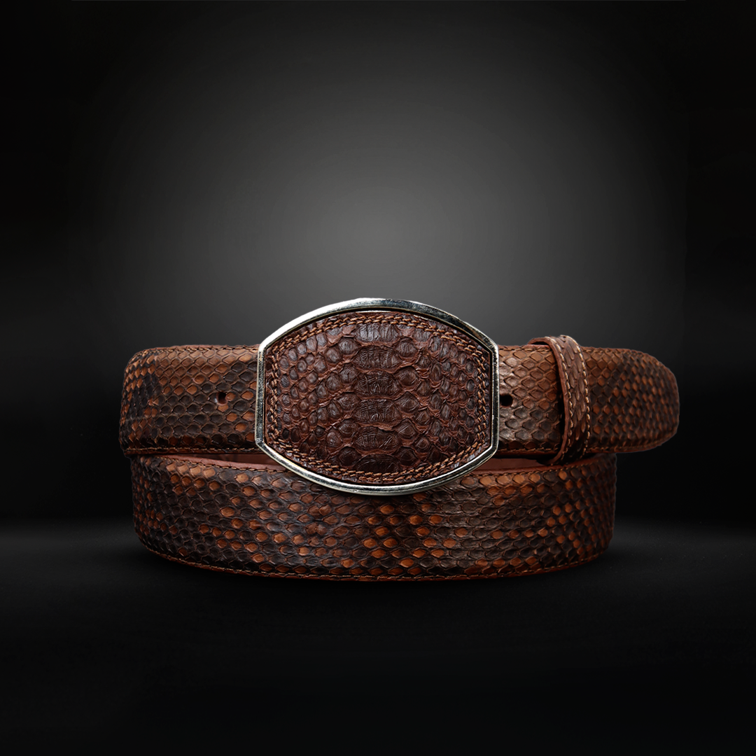 Cinturon en Piel de Pitón Estilo C AL805