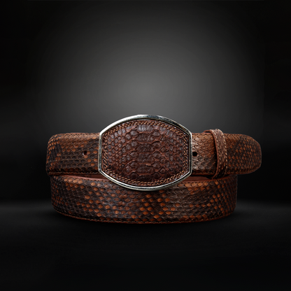 Cinturon en Piel de Pitón Estilo C AL805