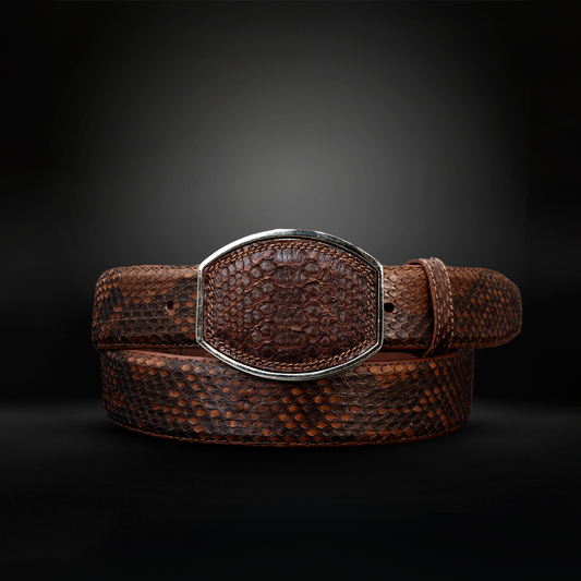 Cinturon en Piel de Pitón Estilo C AL805