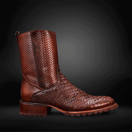 Bota Oval Truck  Piel de Pitón AL605