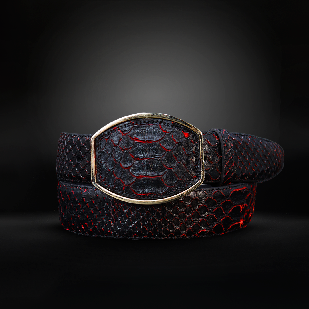 Cinturon en Piel de Python Estilo C AL804