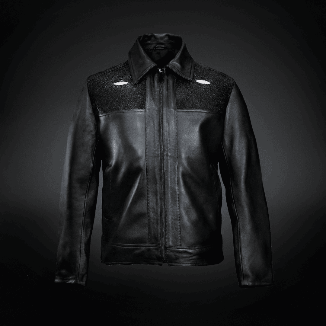 Chamarra en Piel de Mantarraya AL922