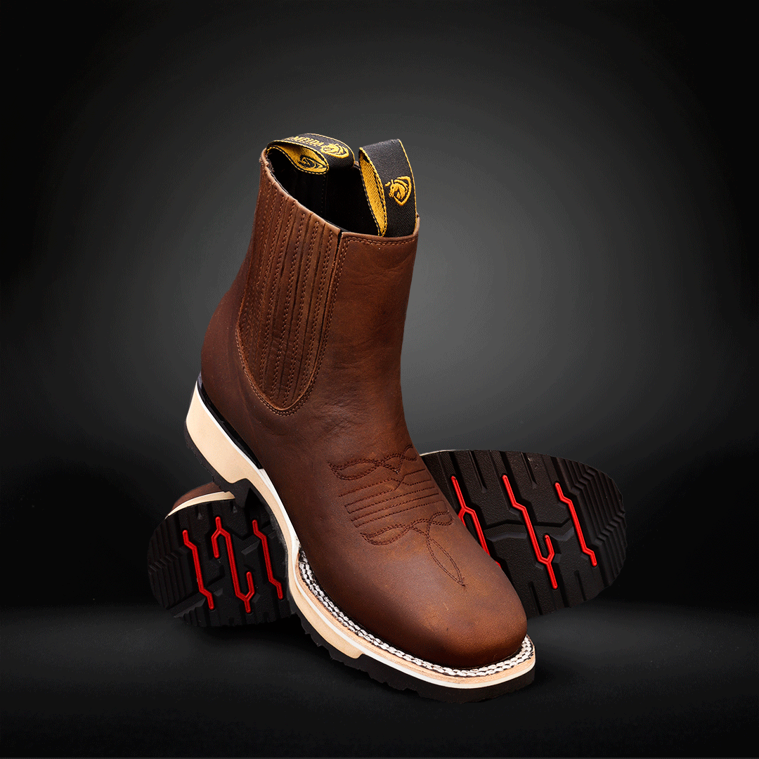 Botín Crazy Doble Densidad Piel de Res AL215