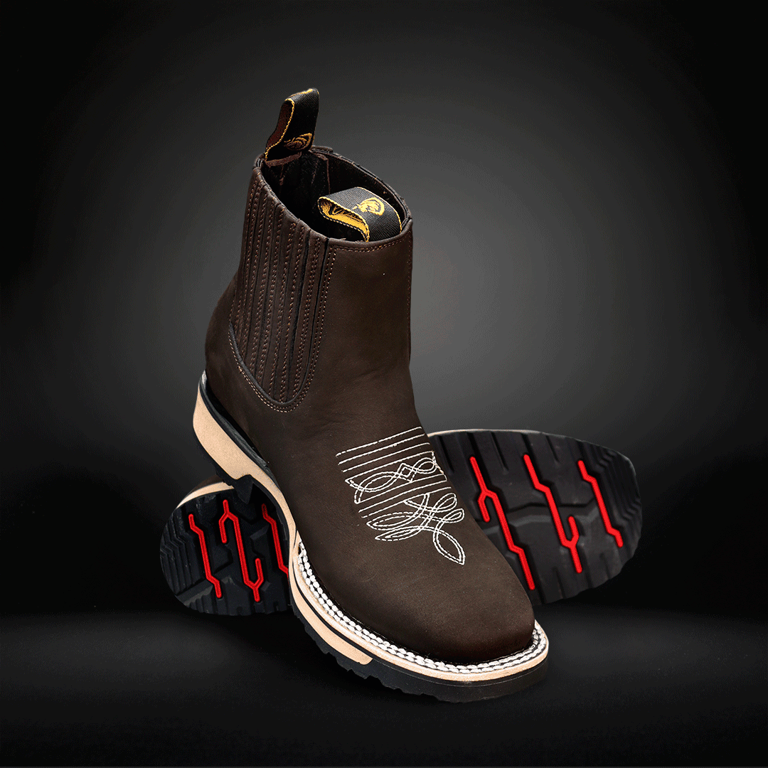 Botín Doble Densidad Nobuck  Piel de Res AL216