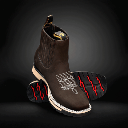 Botín Doble Densidad Nobuck  Piel de Res AL216