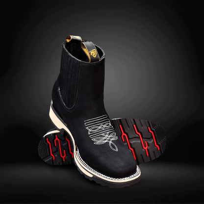 Botín Doble Densidad Nobuck  Piel de Res AL216