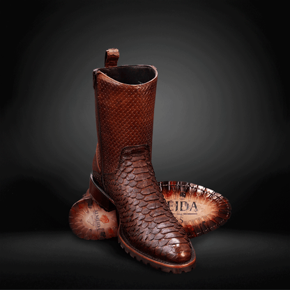 Bota Oval Truck  Piel de Pitón AL605