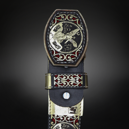 Cinturon Centenario Grabado Piel de Res AL 808