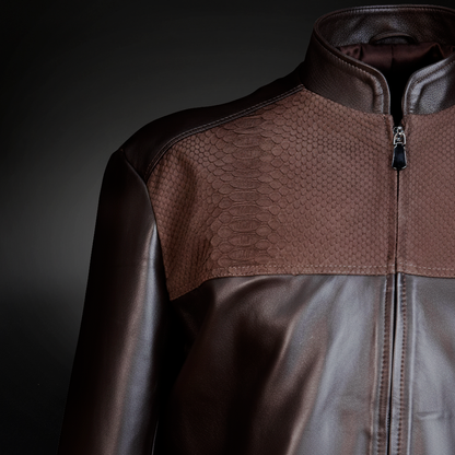 Chamarra Monclova Piel de Pitón/Borrego AL912