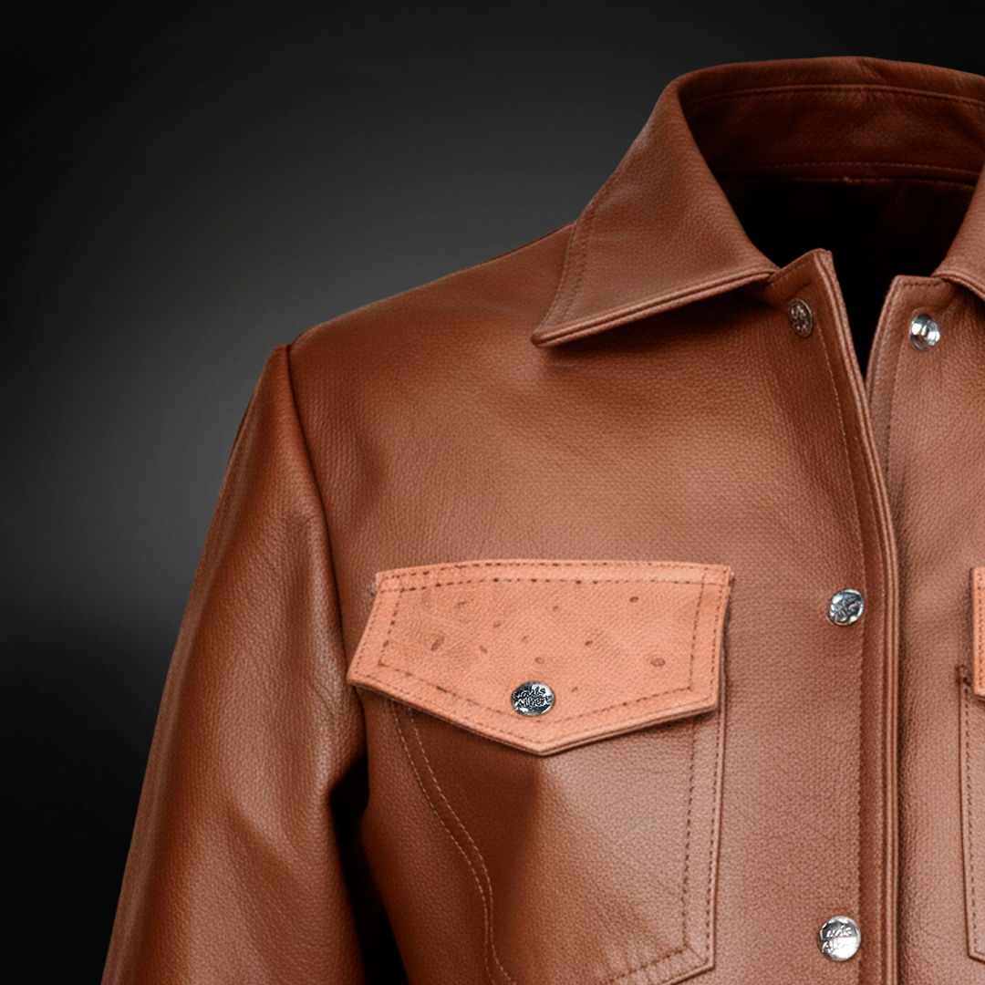 Chamarra Dama Piel de Borrego/Avestruz AL1203