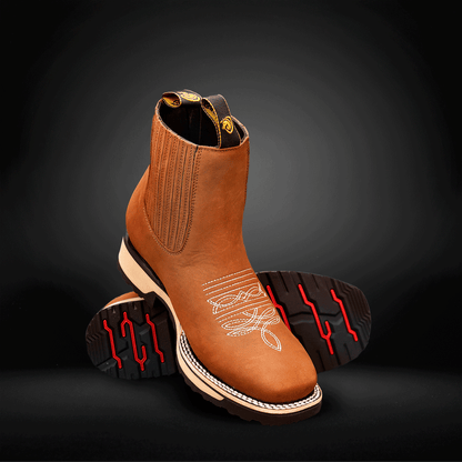 Botín Doble Densidad Nobuck  Piel de Res AL216