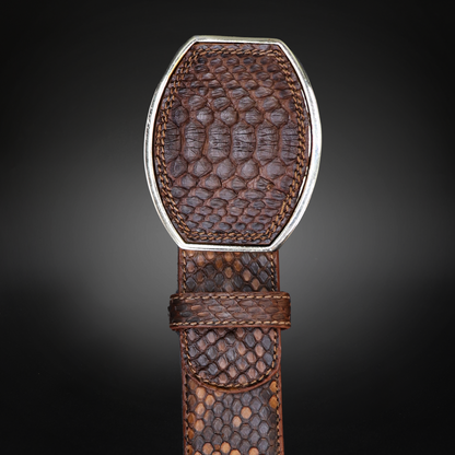 Cinturon en Piel de Pitón Estilo C AL805