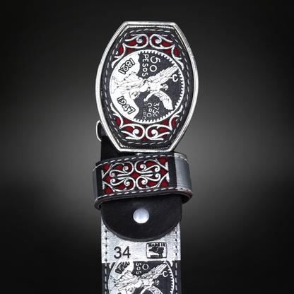 Cinturon Centenario Grabado Piel de Res AL 808