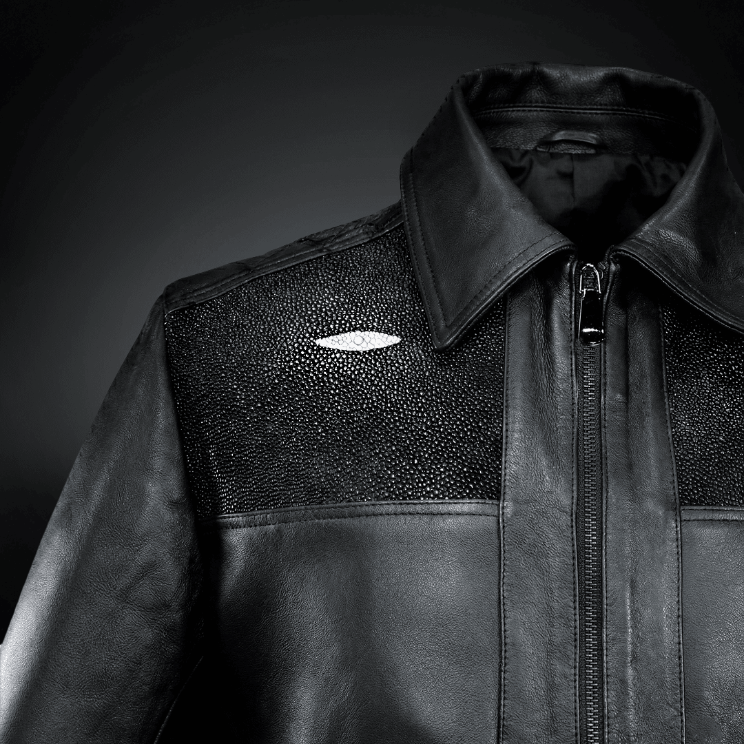 Chamarra en Piel de Mantarraya AL922