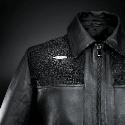 Chamarra en Piel de Mantarraya AL922