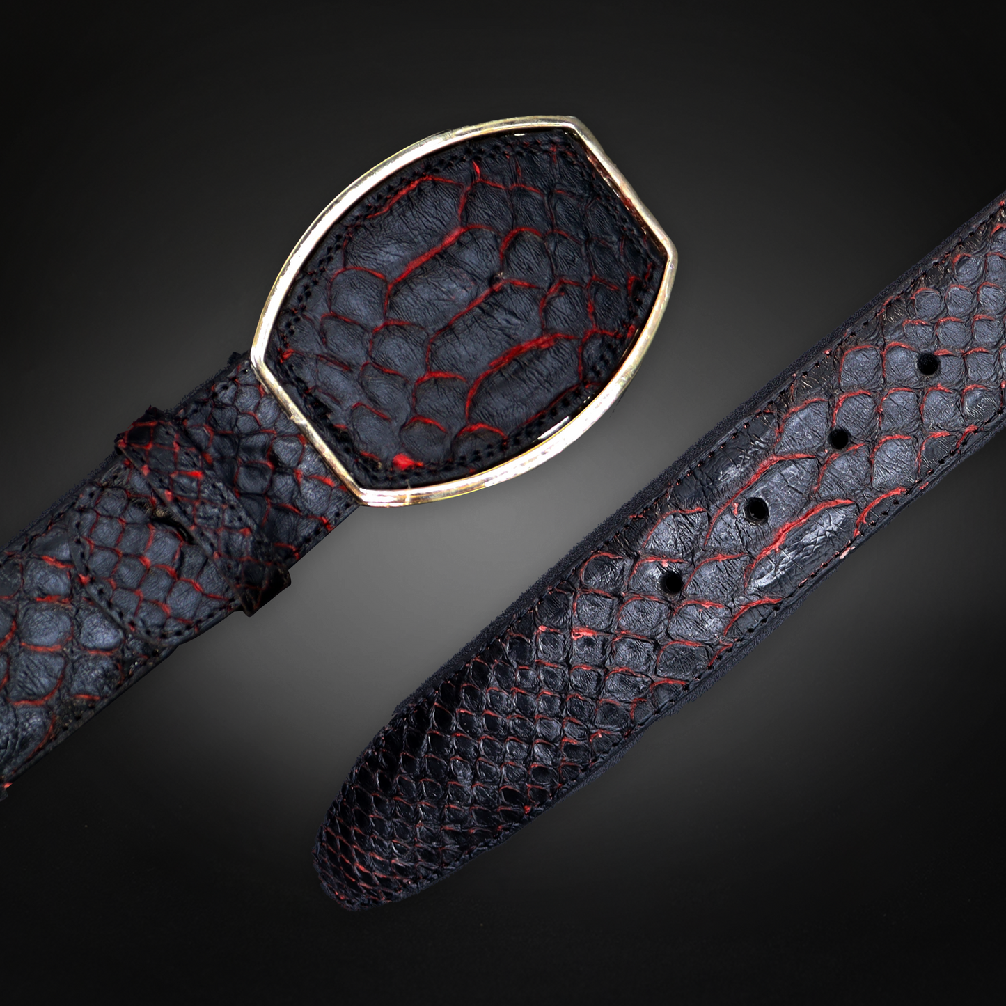 Cinturon en Piel de Python Estilo C AL804