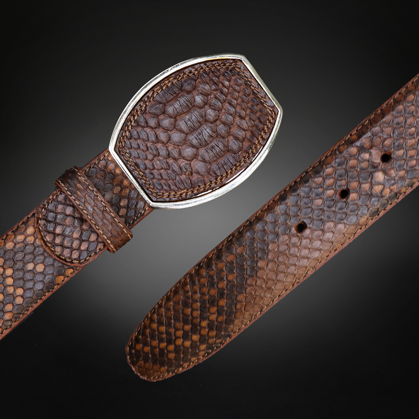 Cinturon en Piel de Pitón Estilo C AL805