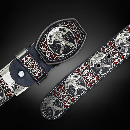 Cinturon Centenario Grabado Piel de Res AL 808