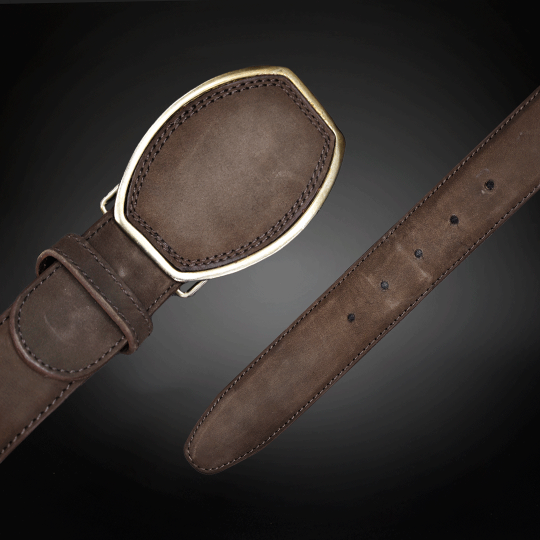 Cinturon en Piel de Res Nobuk Estilo C AL802