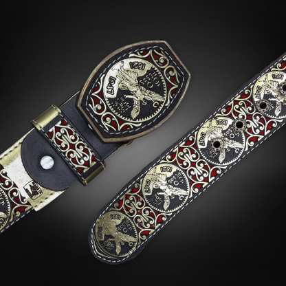 Cinturon Centenario Grabado Piel de Res AL 808