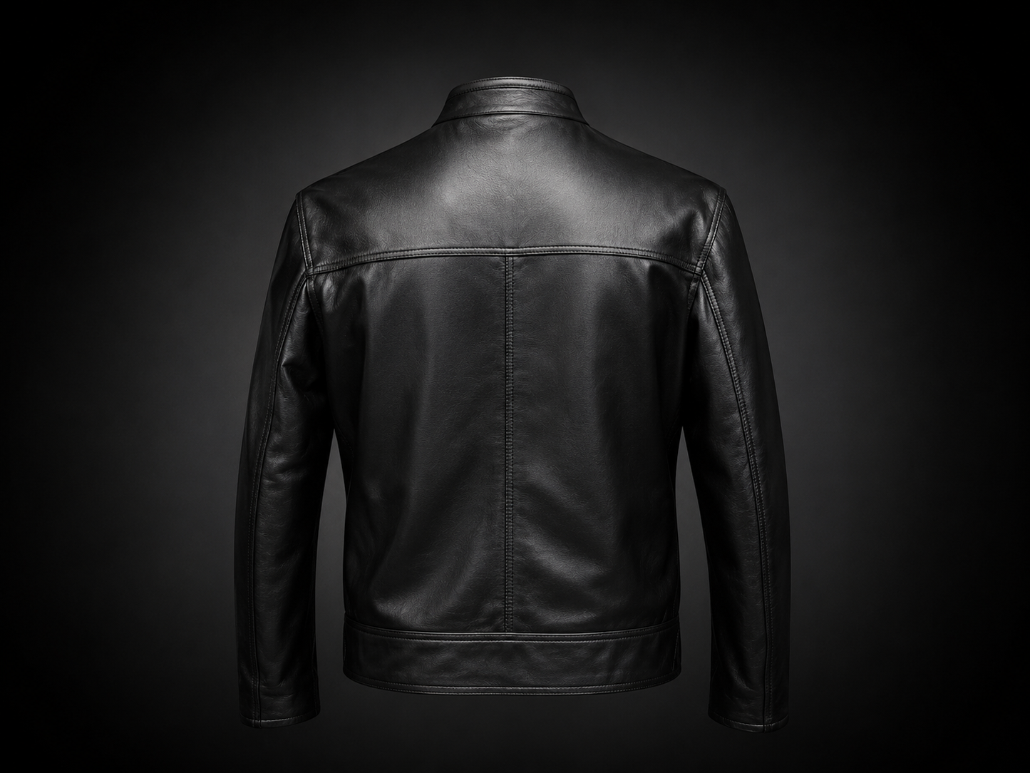 Chamarra mantarraya negra cuello Mau AL927